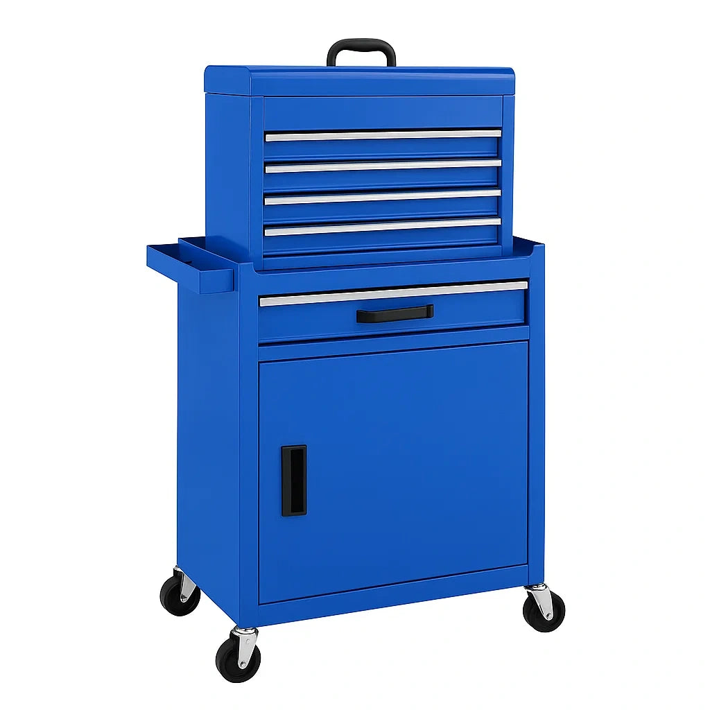 Carrello portautensili in metallo Blu con sette cassetti