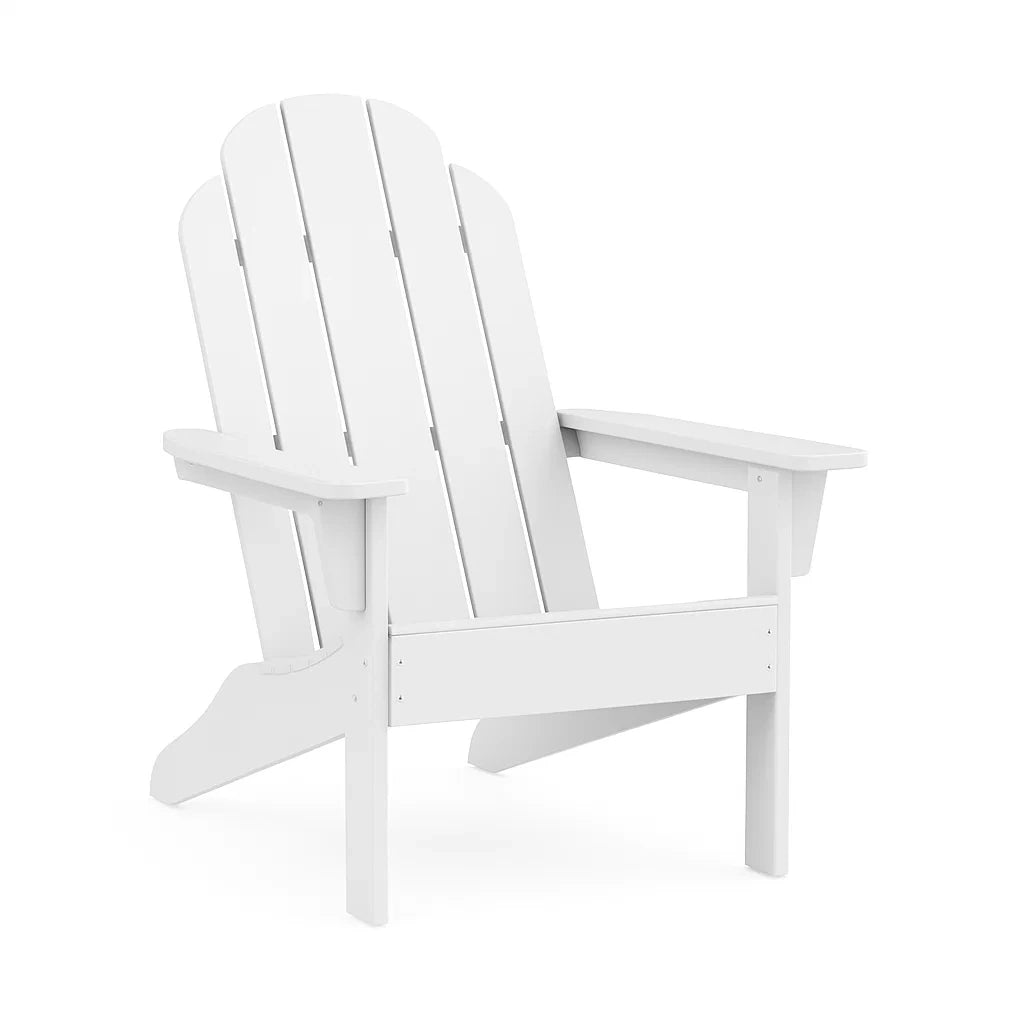 Sedia Adirondack in plastica bianca per esterni