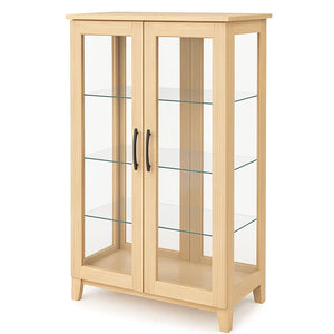 Vetrina in legno con vetro temperato 80x40x140 cm