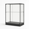 Vetrina in metallo e vetro temperato 6 mm 80x40x180 cm Nero