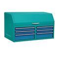 Cassettiera per Attrezzi in Metallo con 8 Cassetti Blu e Verde