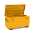 Cassa in acciaio verniciato a polvere giallo 120x60x70 cm