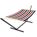 Amaca in tessuto con supporto in metallo 200x100 cm Multicolore