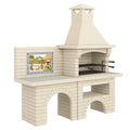 Barbecue in Cemento Beige con Camino