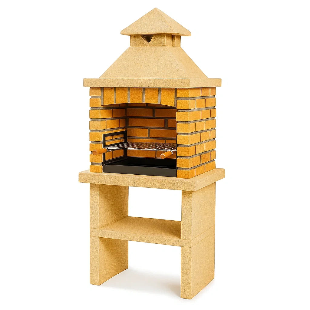Forno Barbecue in Mattoni Refrattari con Griglia in Acciaio Inox
