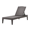 Lettino prendisole regolabile in rattan sintetico marrone