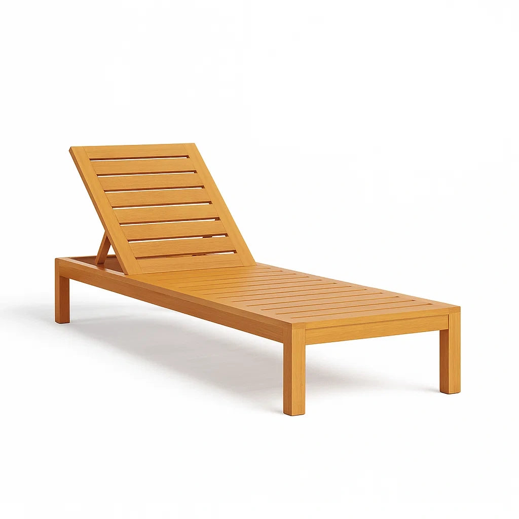 Lettino Prendisole Regolabile in Legno di Teak