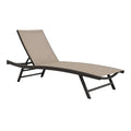 Sdraio da Giardino in Alluminio e Tessuto Beige