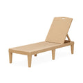Lettino prendisole regolabile in plastica rattan beige 195x65x32 cm