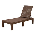 Lettino Prendisole in Rattan Marrone con Schienale Regolabile