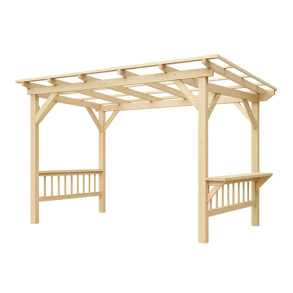 Pergola in Legno di Pino Massiccio 300x200 cm